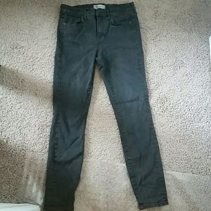 Madewell midrise faded black skinny jeans 28